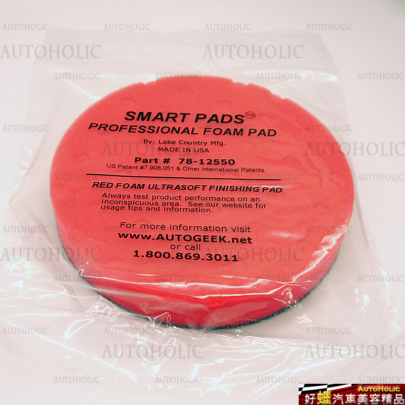 Lake Country Red Ultrasoft Wax/Sealant 5.5 inch Foam Pad (5.5吋CCS紅色上蠟棉)*適合固蠟/乳蠟/封體劑