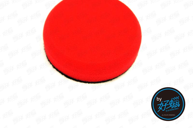 Lake Country 3.5 Inch Beveled Edge RED Pad (LC CCS 3.5吋 紅色上蠟綿 封體,釉蠟, 乳蠟, 棕櫚蠟適用)