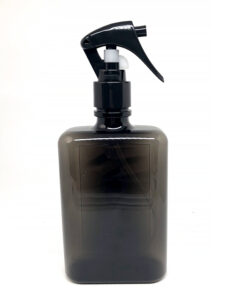 好蠟半透明茶色扁平罐300ml(透明黑色)(有鎖噴頭) 補充瓶 分裝罐