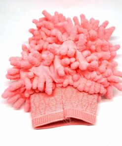 珊瑚絨洗車手套,粉紅色